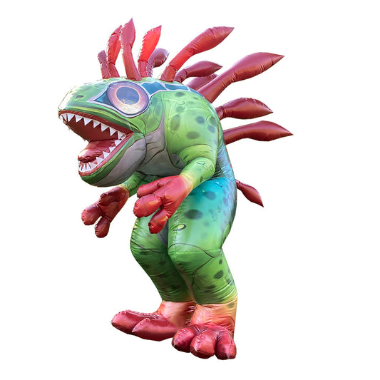Inflatable Murloc costume. mascot.