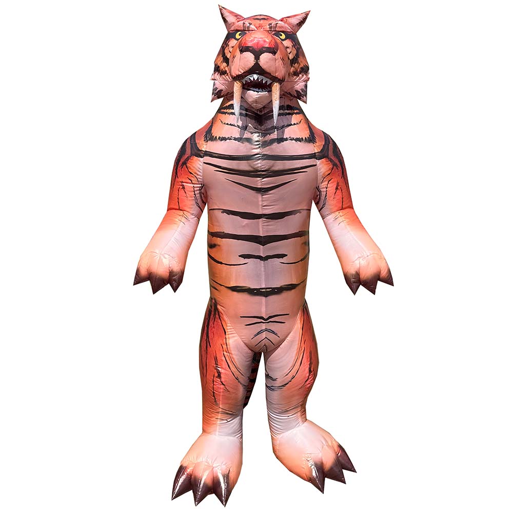 Inflatable tiger costume. Animal clothing.