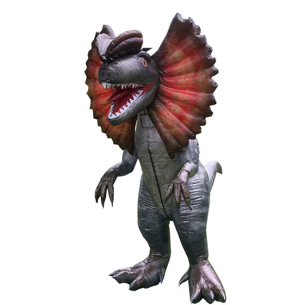 dinosaur inflatable costume, Dilophosaurus cosplay props