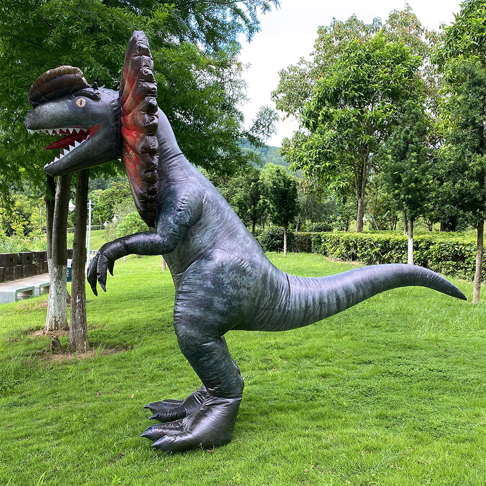 dinosaur inflatable costume, Dilophosaurus cosplay props