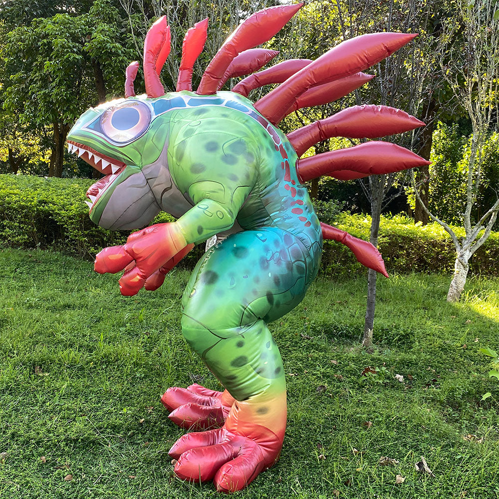 Inflatable Murloc costume. mascot.
