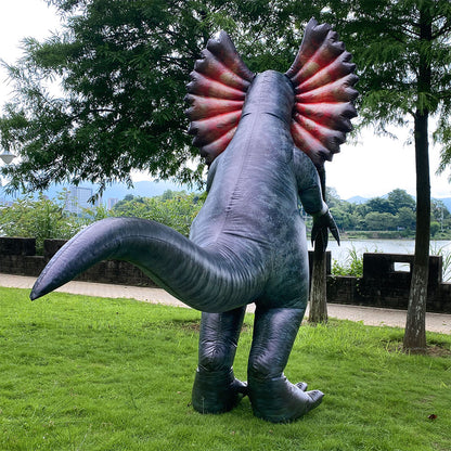 dinosaur inflatable costume, Dilophosaurus cosplay props