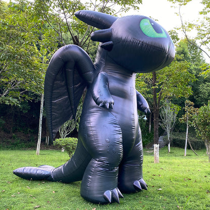 Toothless inflatable costume, cute black dragon